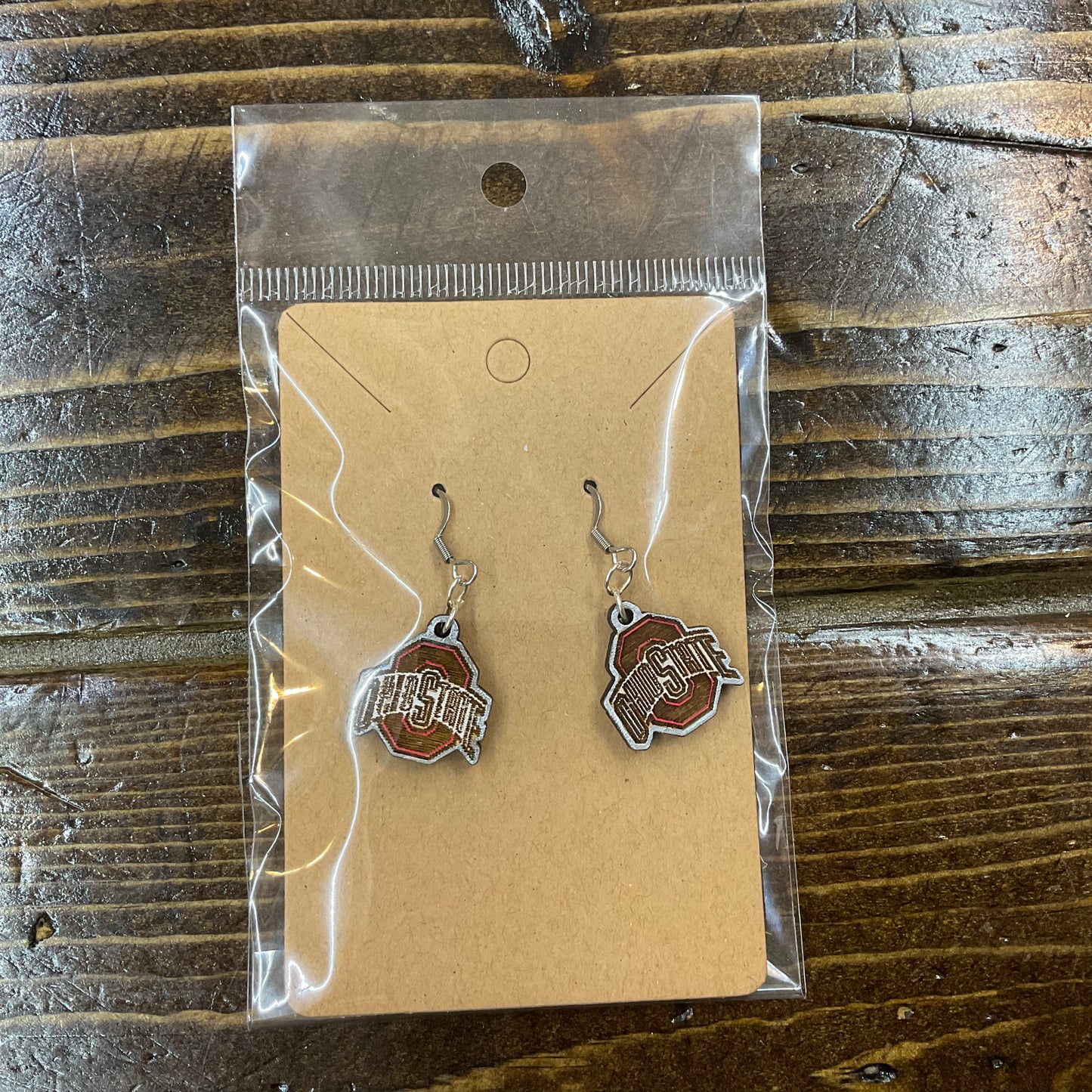 Wood & Acrylic Dangle Earrings