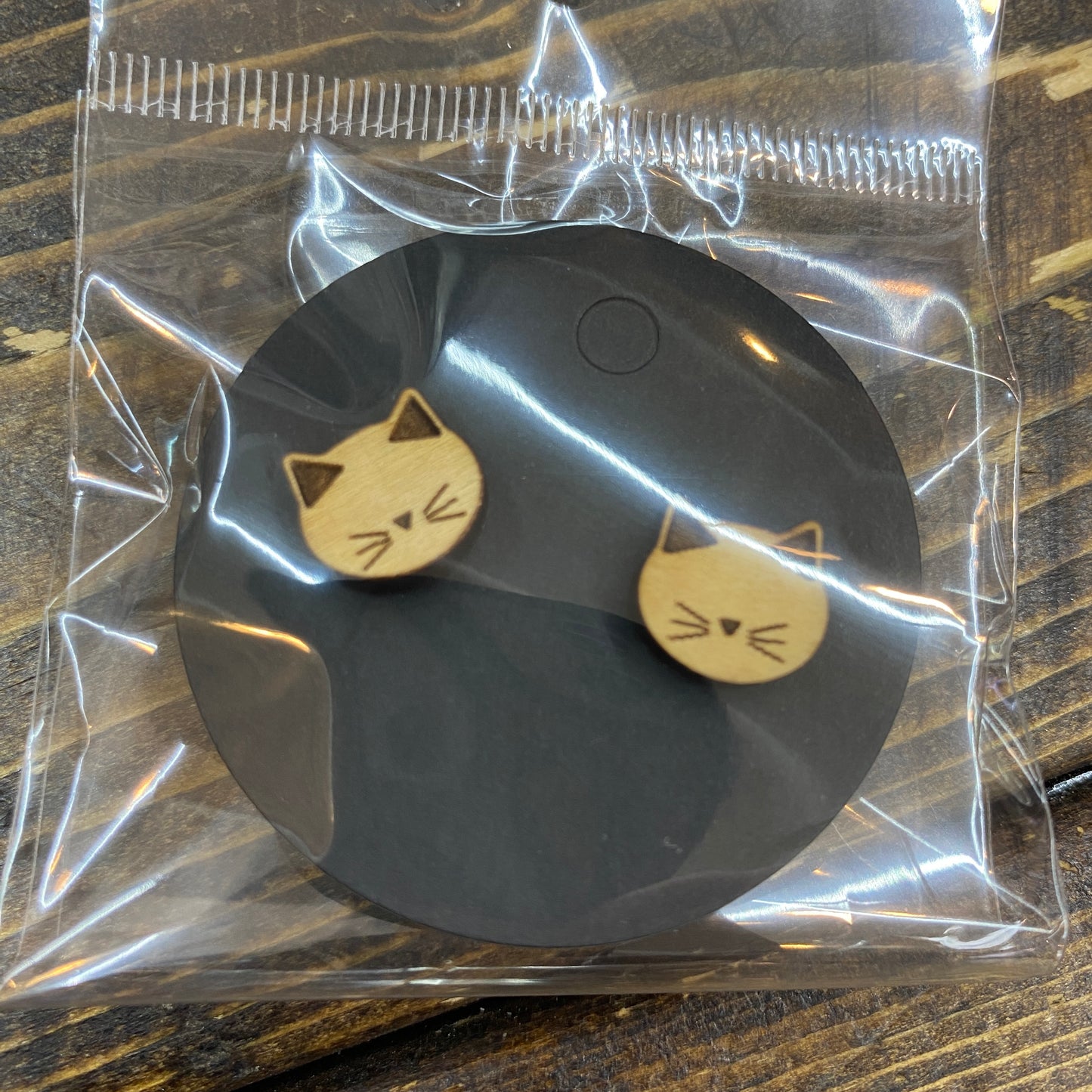 Wood Stud Earrings