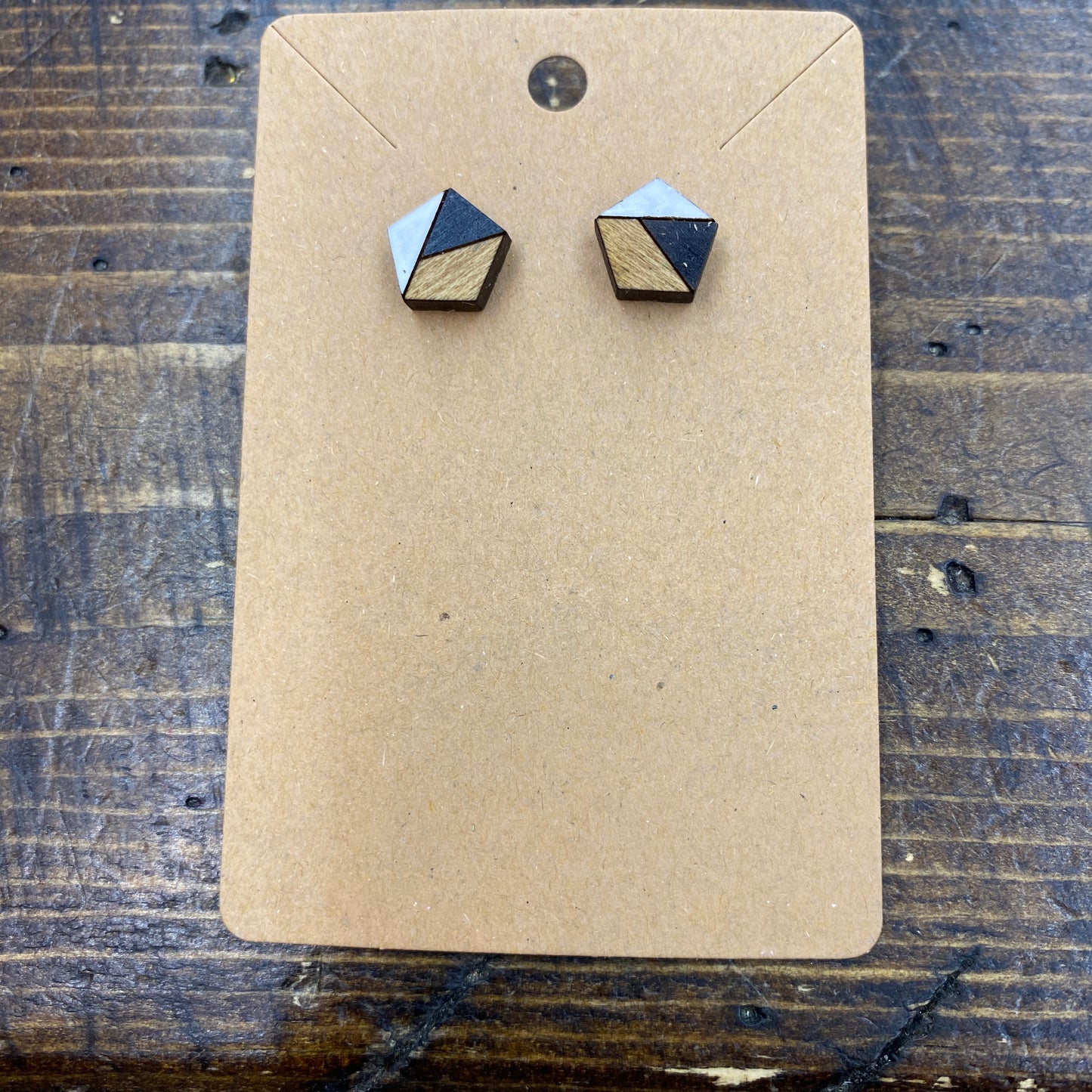 Wood Stud Earrings