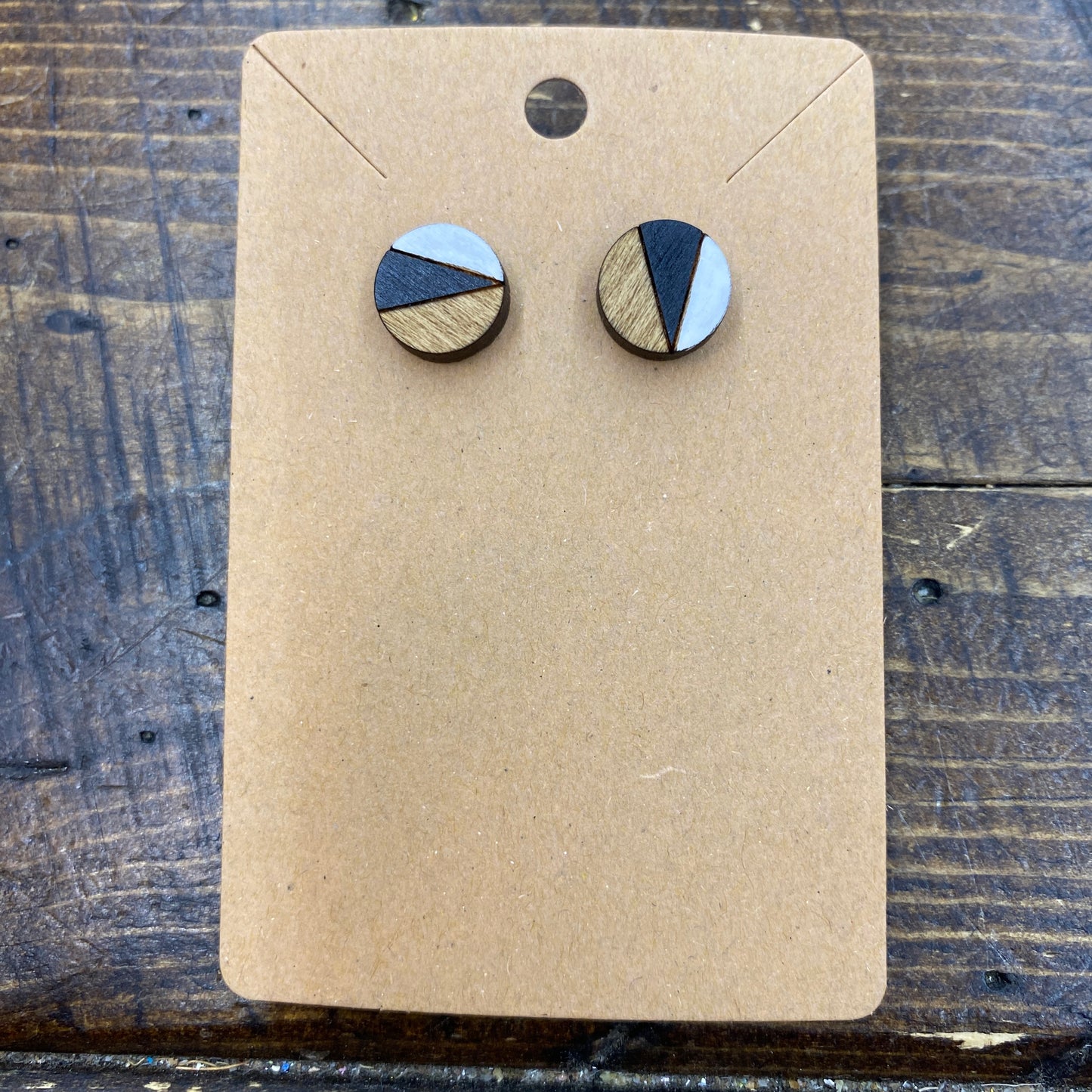 Wood Stud Earrings