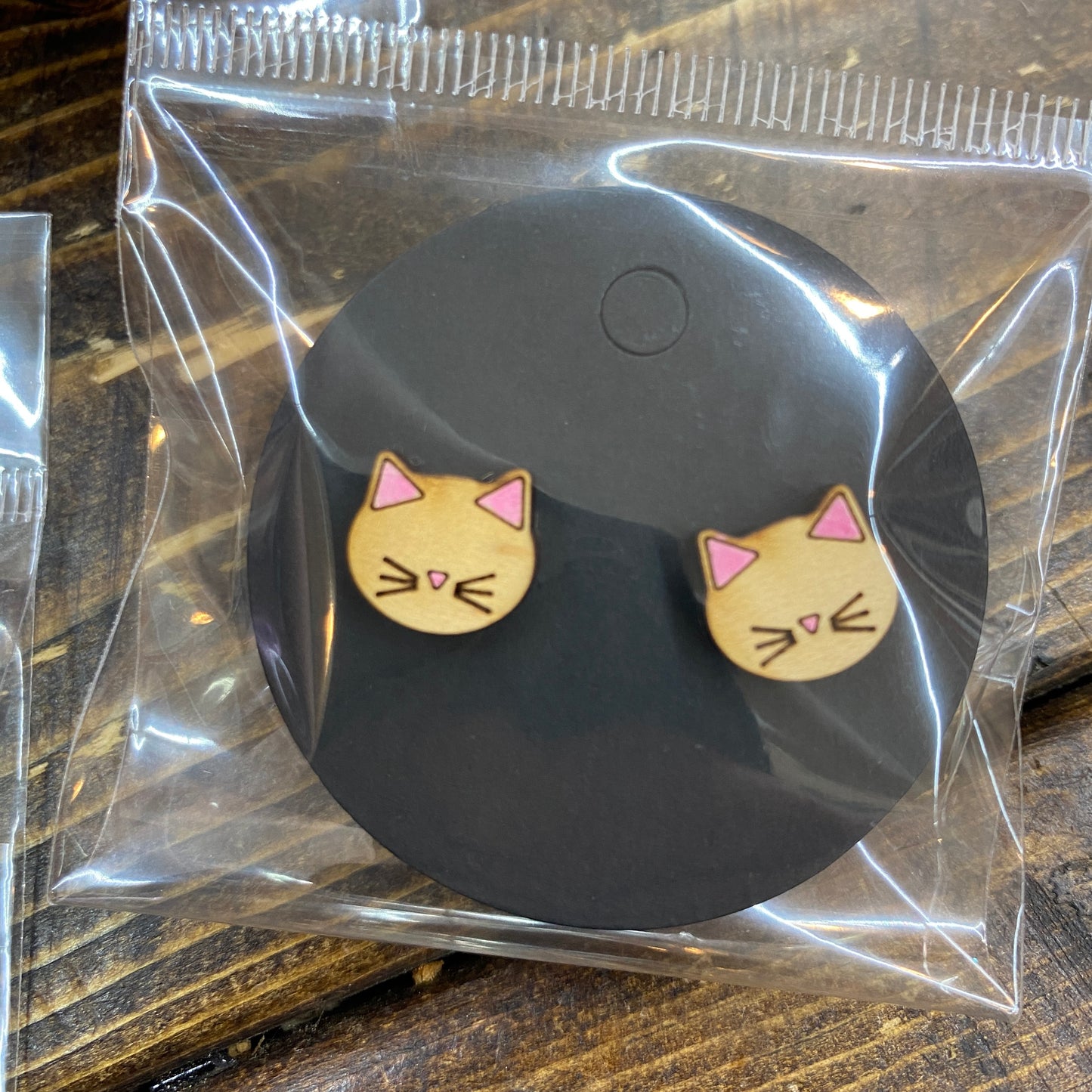 Wood Stud Earrings