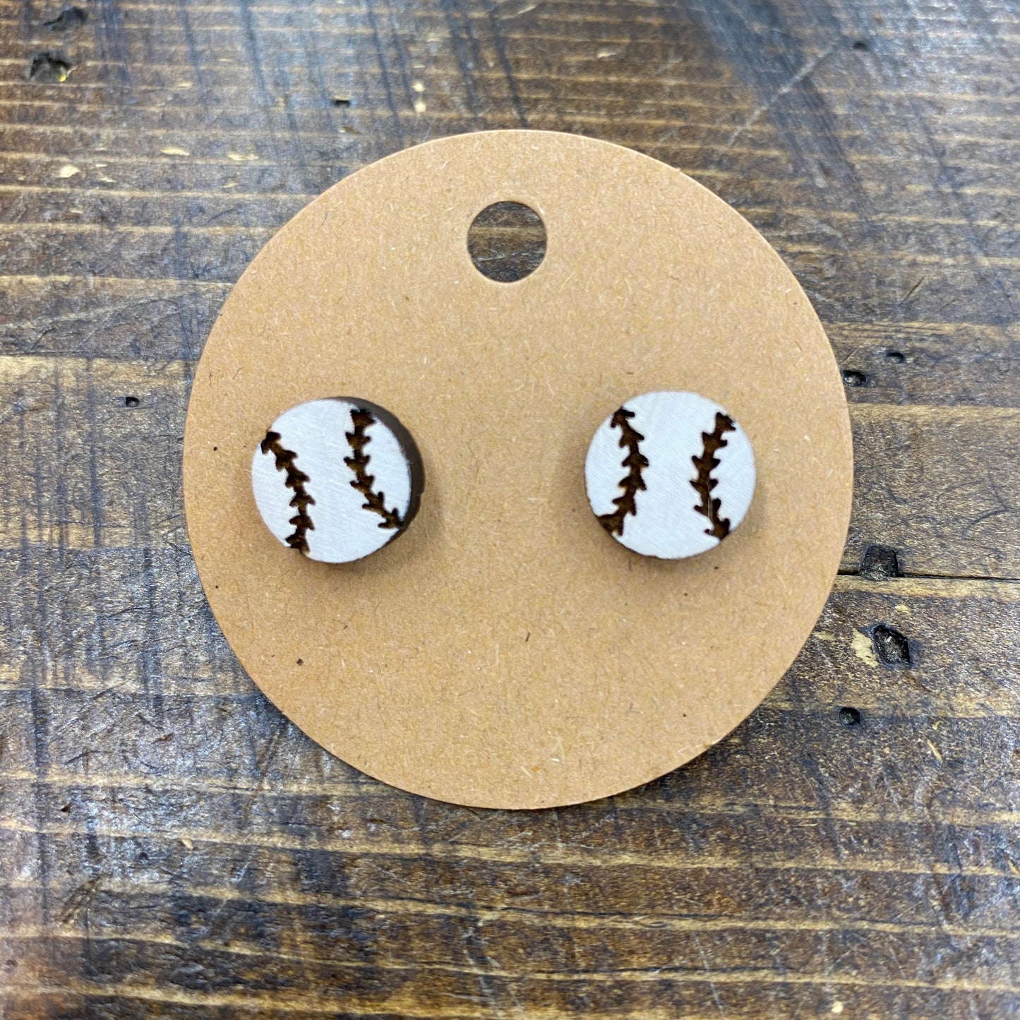 Wood Stud Earrings