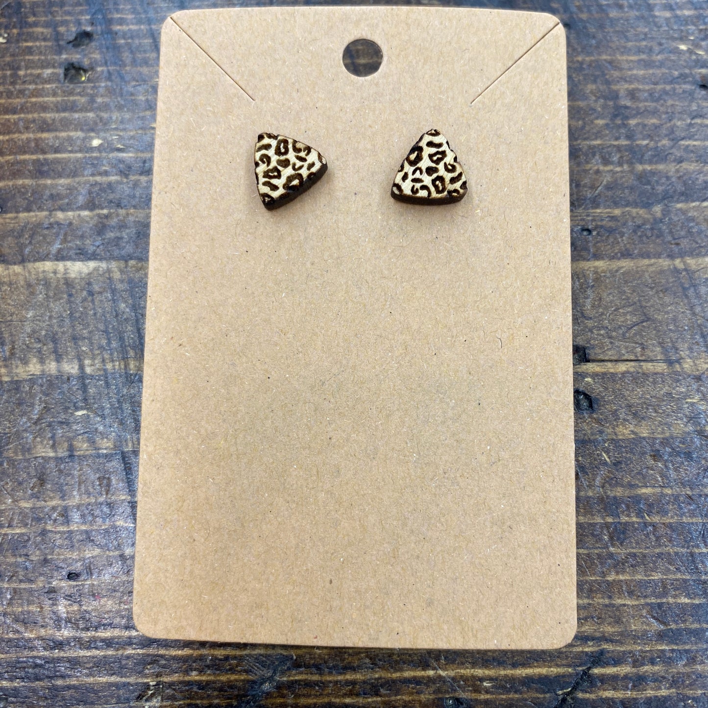 Wood Stud Earrings