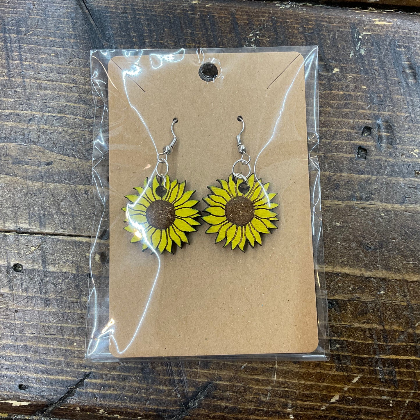 Wood & Acrylic Dangle Earrings
