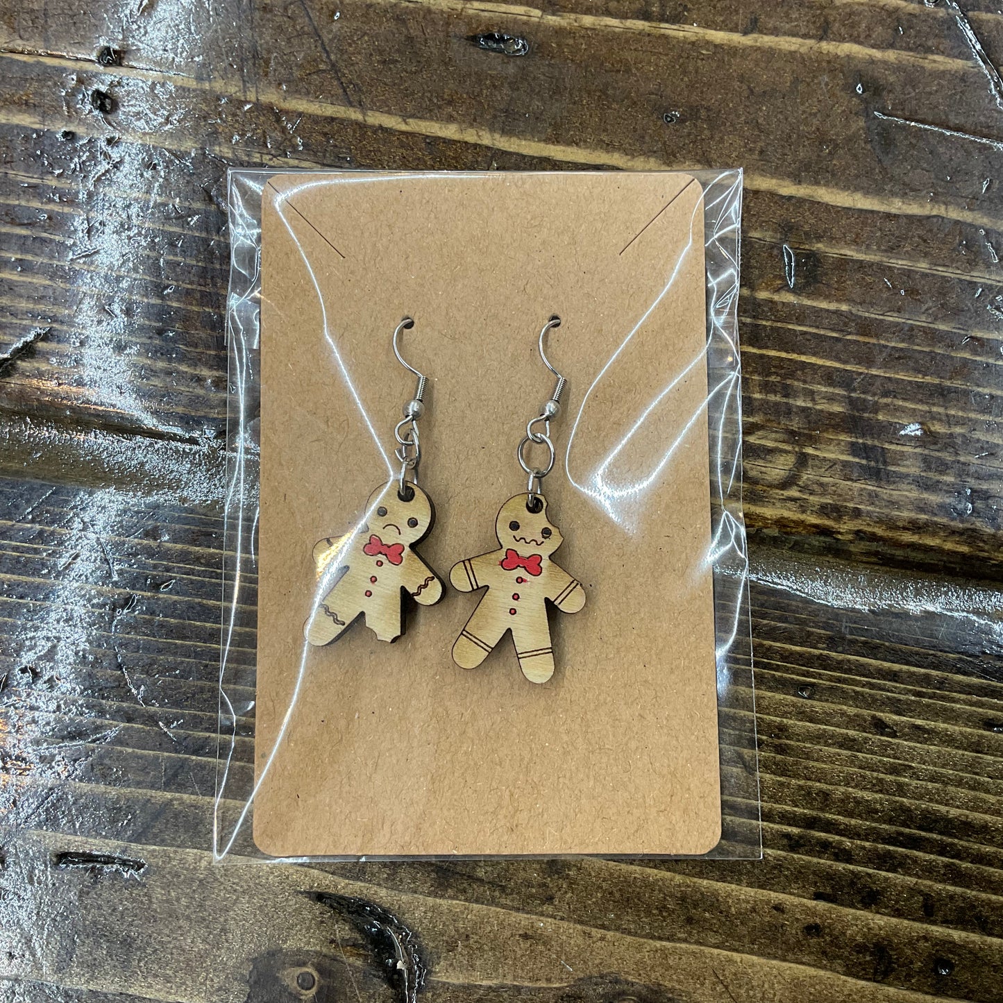 Wood & Acrylic Dangle Earrings