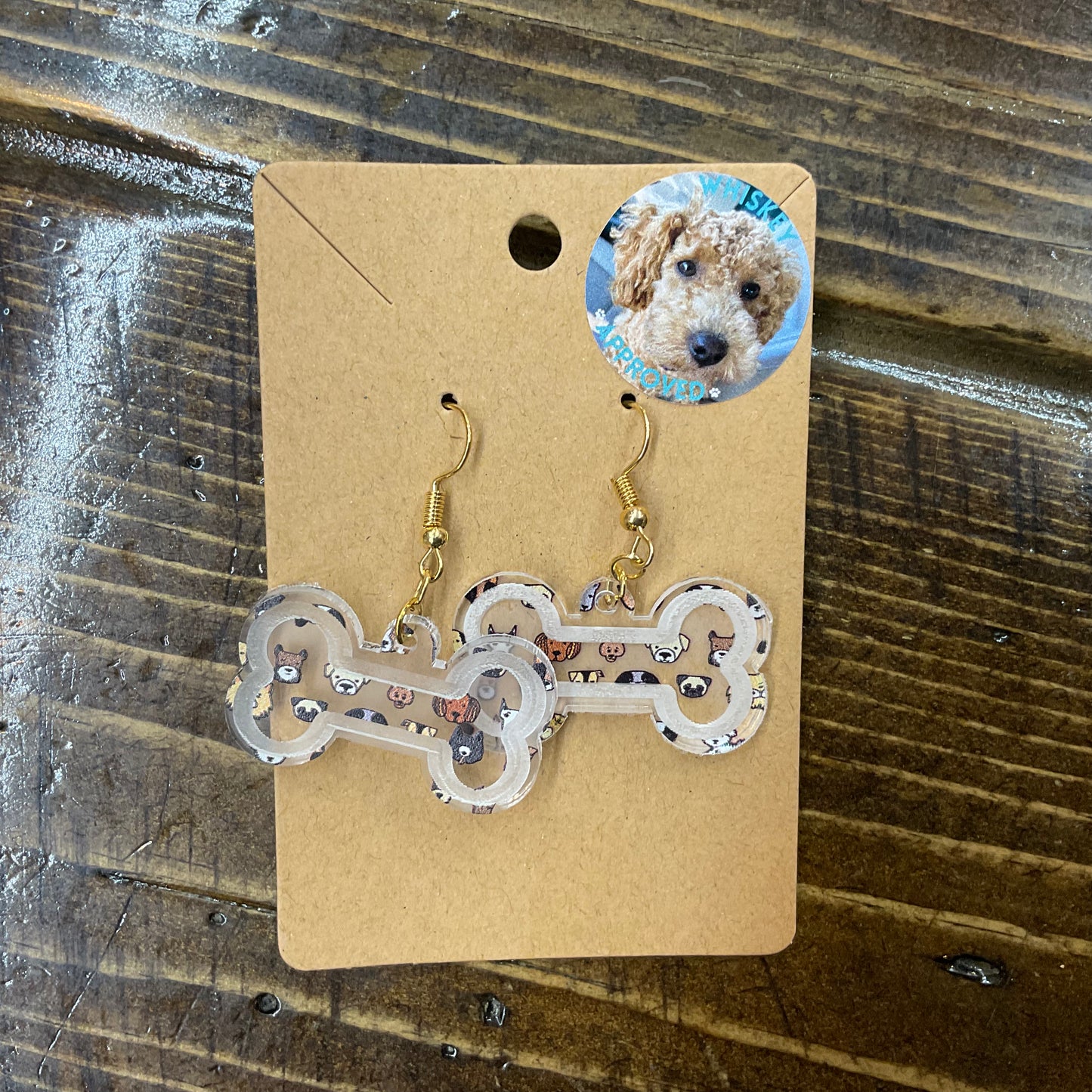 Wood & Acrylic Dangle Earrings