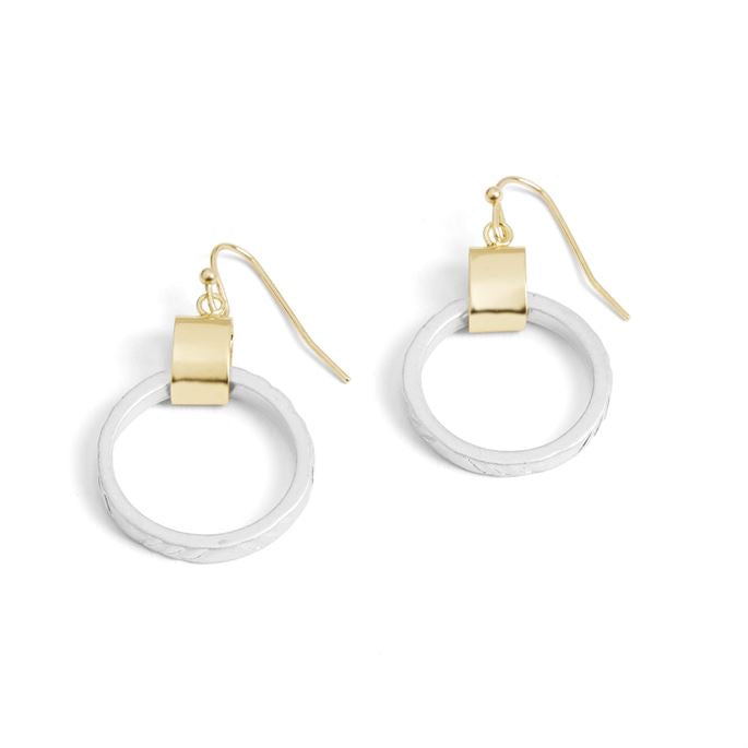 Whispers Mixed Metal Dangle Earrings
