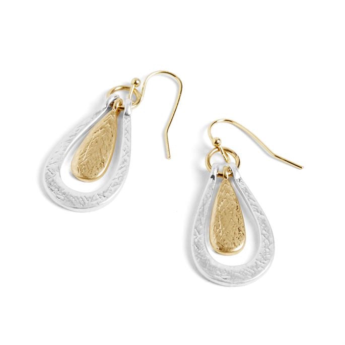 Whispers Mixed Metal Dangle Earrings