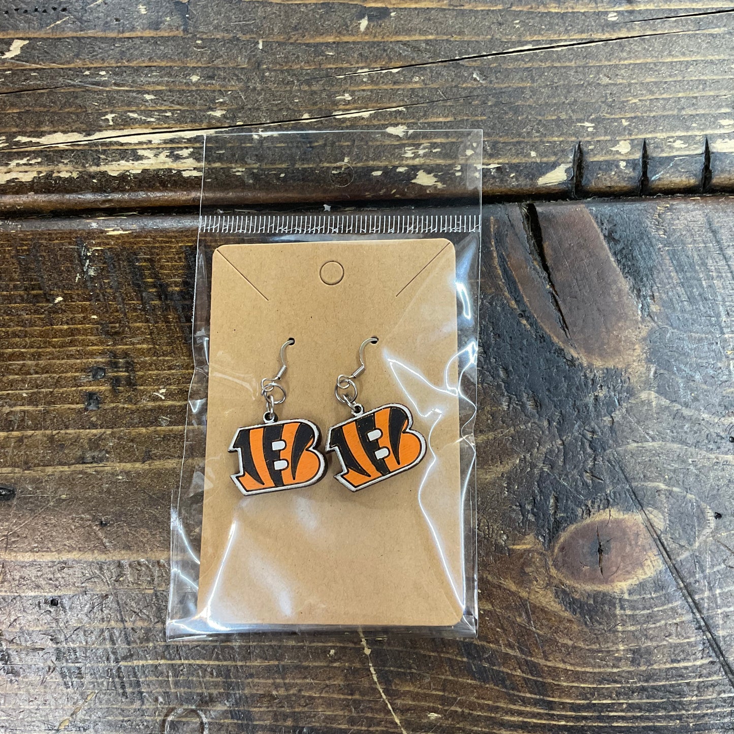 Wood & Acrylic Dangle Earrings