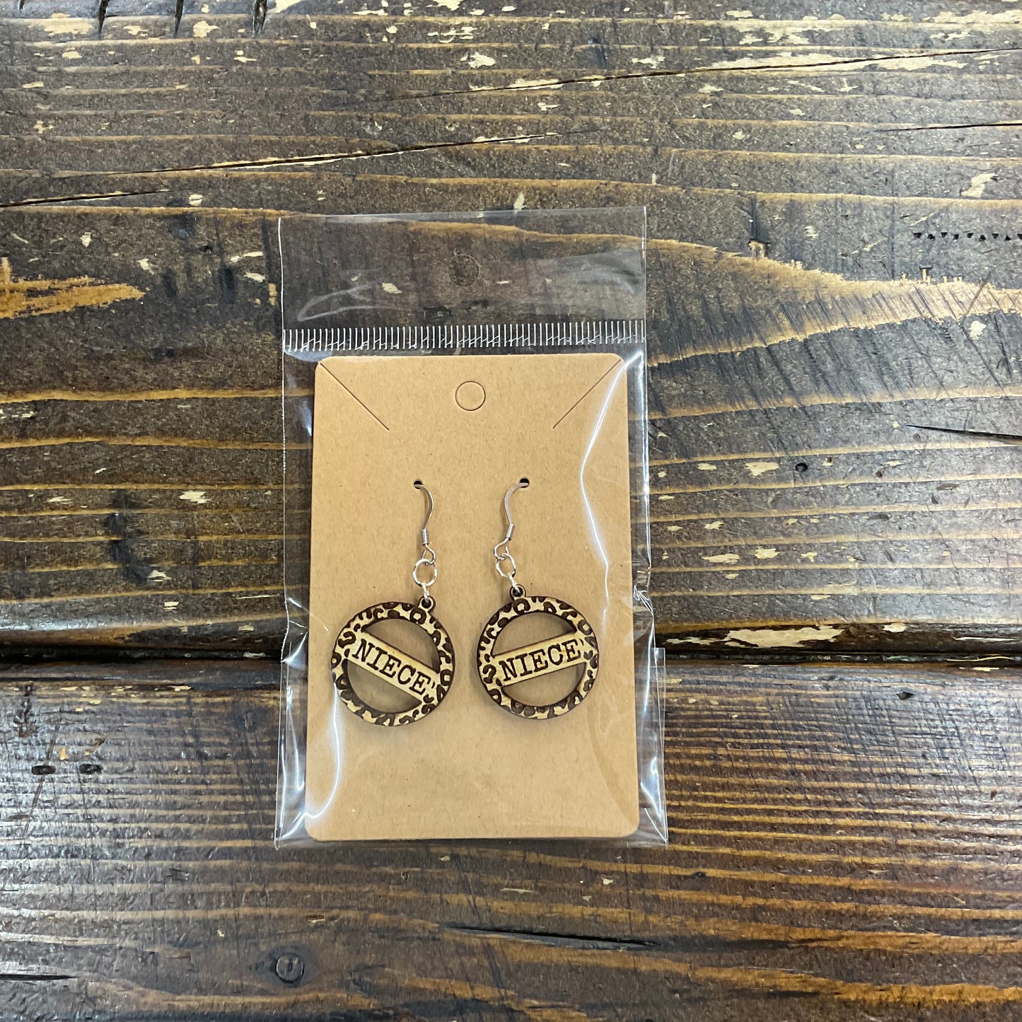Wood & Acrylic Dangle Earrings