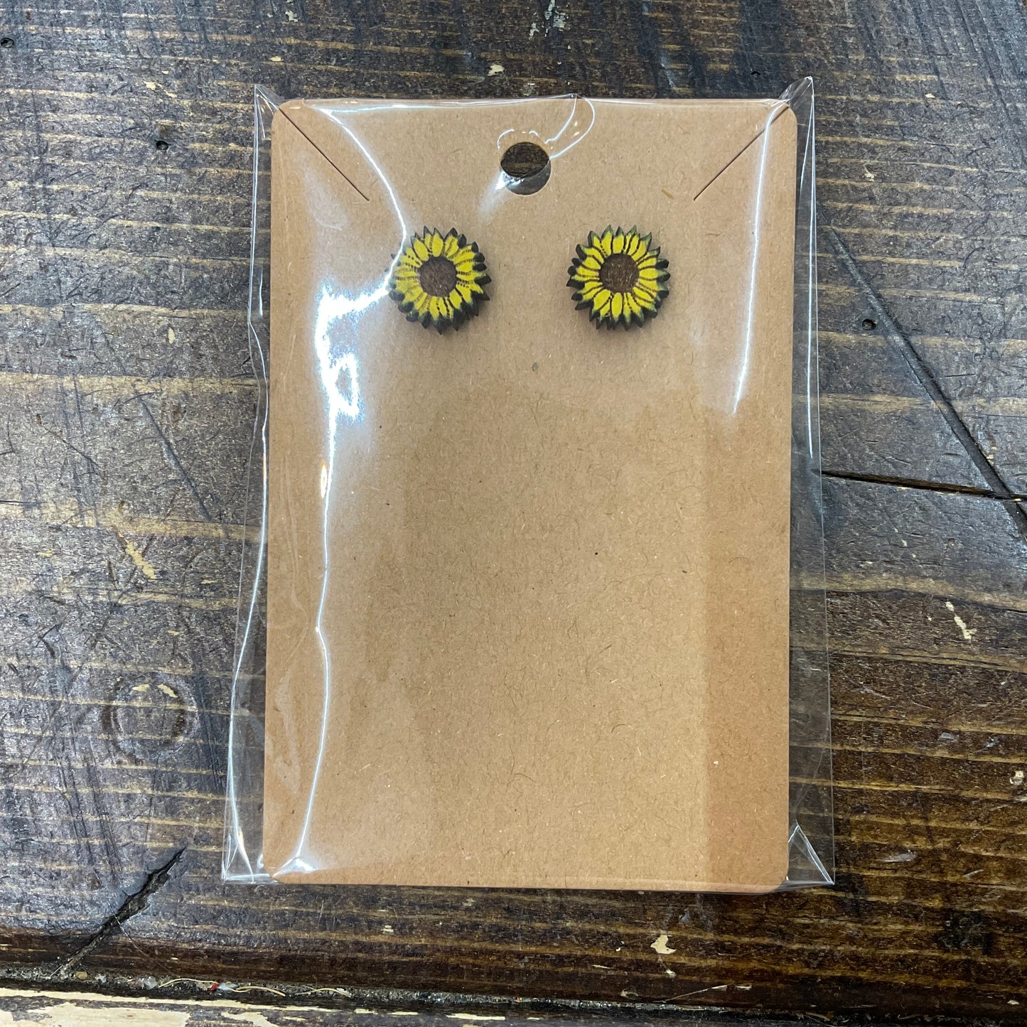 Wood Stud Earrings