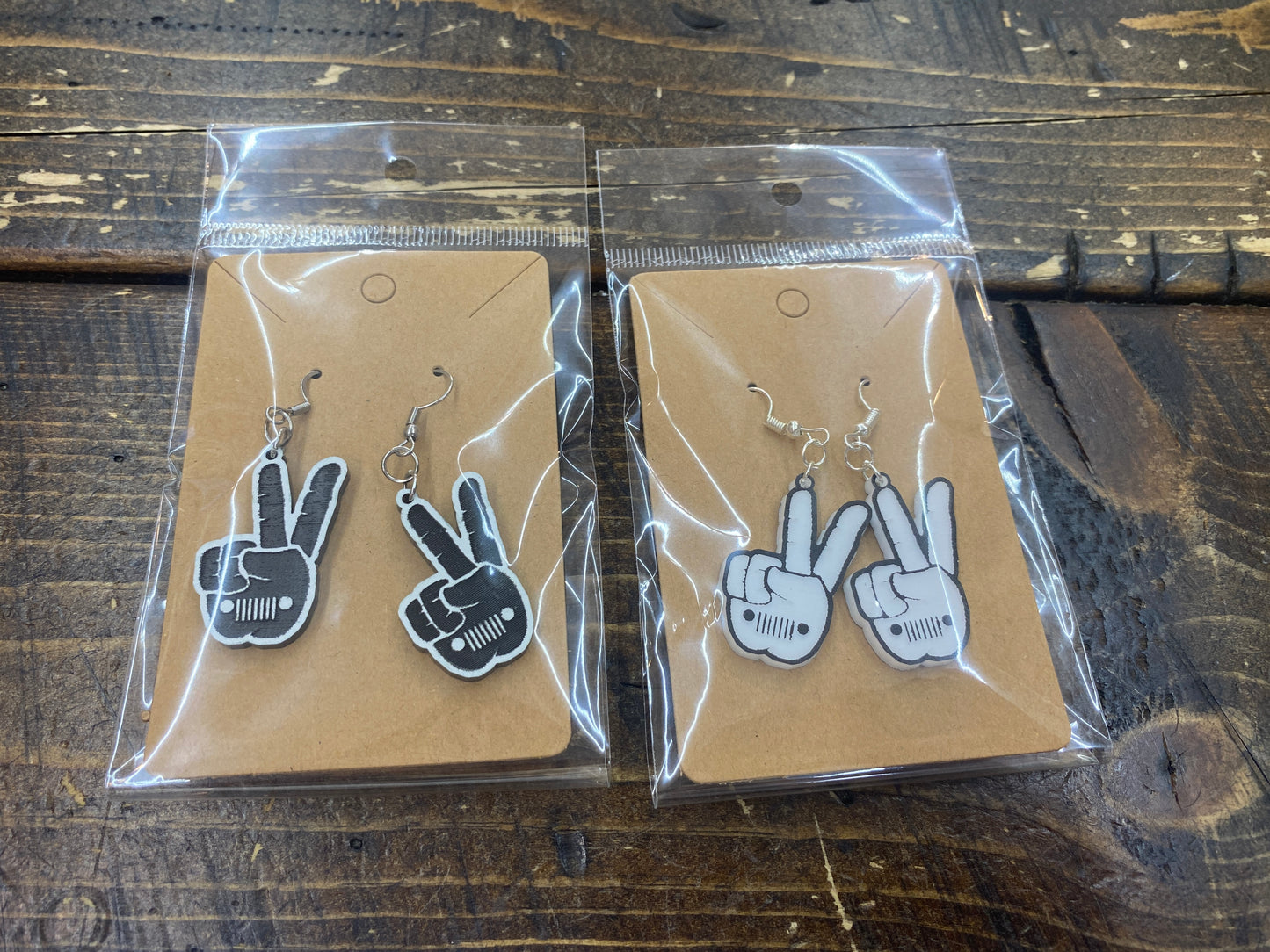 Wood & Acrylic Dangle Earrings