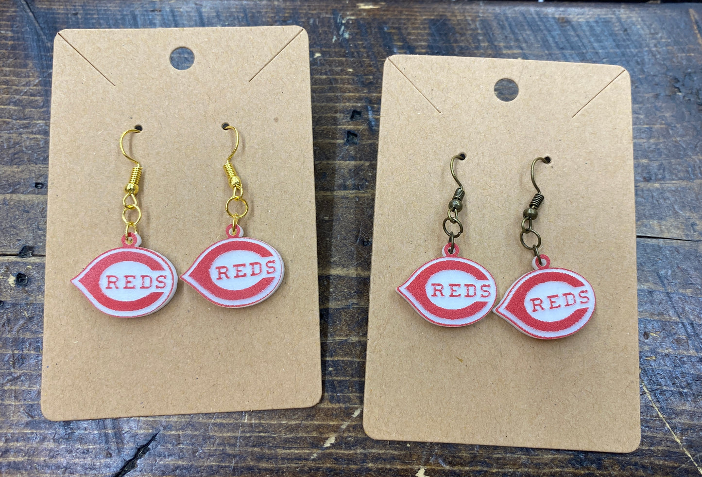 Wood & Acrylic Dangle Earrings