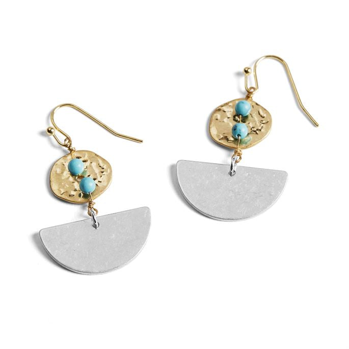 Whispers Mixed Metal Dangle Earrings