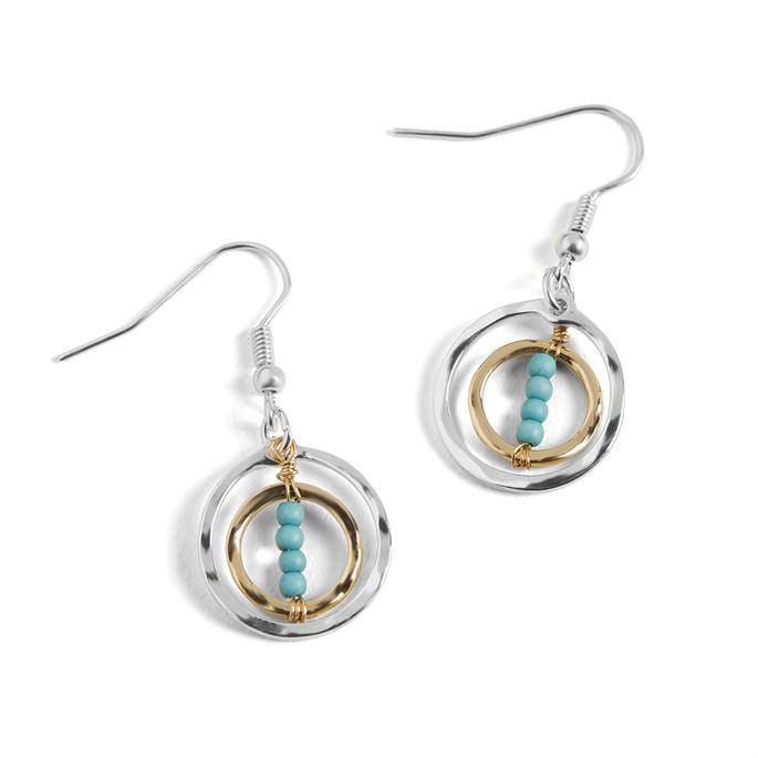 Whispers Mixed Metal Dangle Earrings
