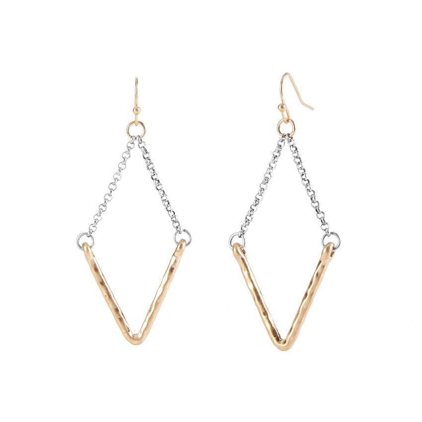 Whispers Mixed Metal Dangle Earrings