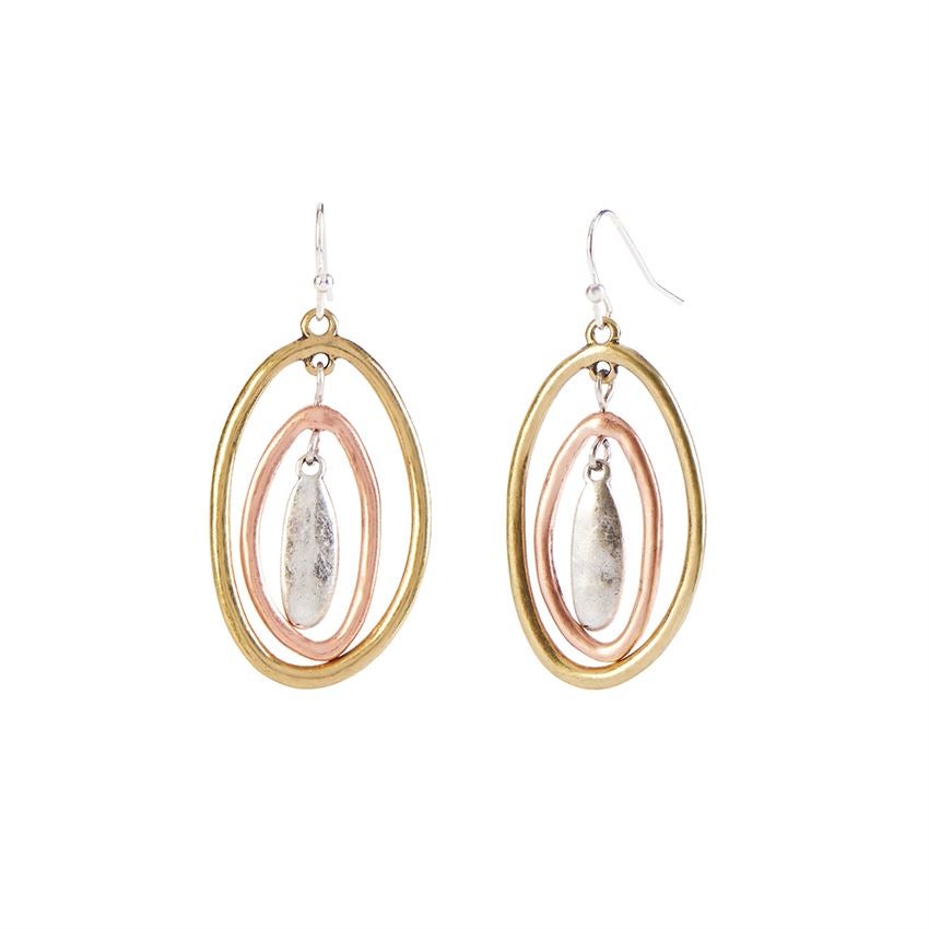 Whispers Mixed Metal Dangle Earrings
