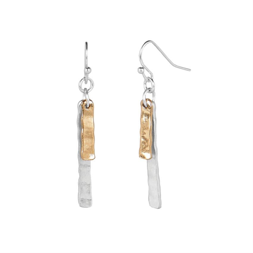 Whispers Mixed Metal Dangle Earrings