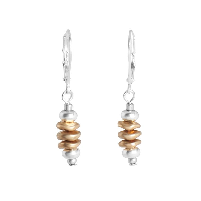 Whispers Mixed Metal Dangle Earrings