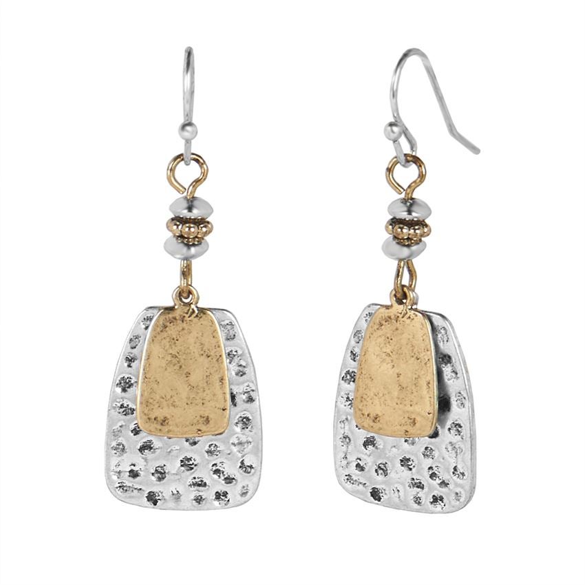 Whispers Mixed Metal Dangle Earrings