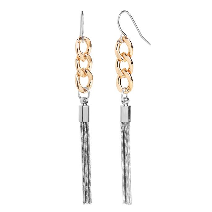 Whispers Mixed Metal Dangle Earrings