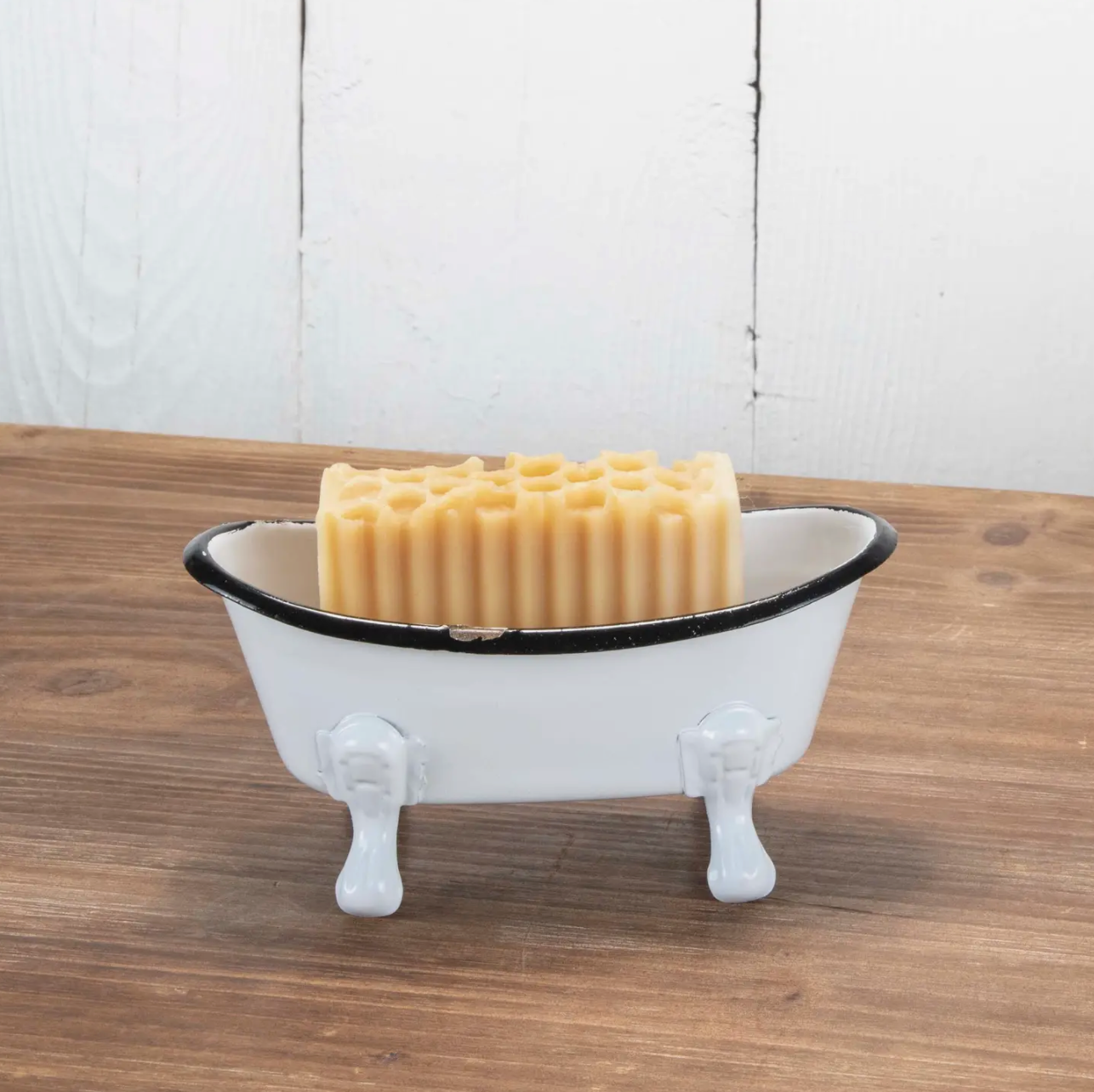 Distressed Mini Metal Tub Soap Holder/Planter
