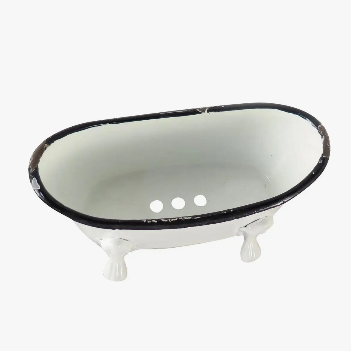 Distressed Mini Metal Tub Soap Holder/Planter