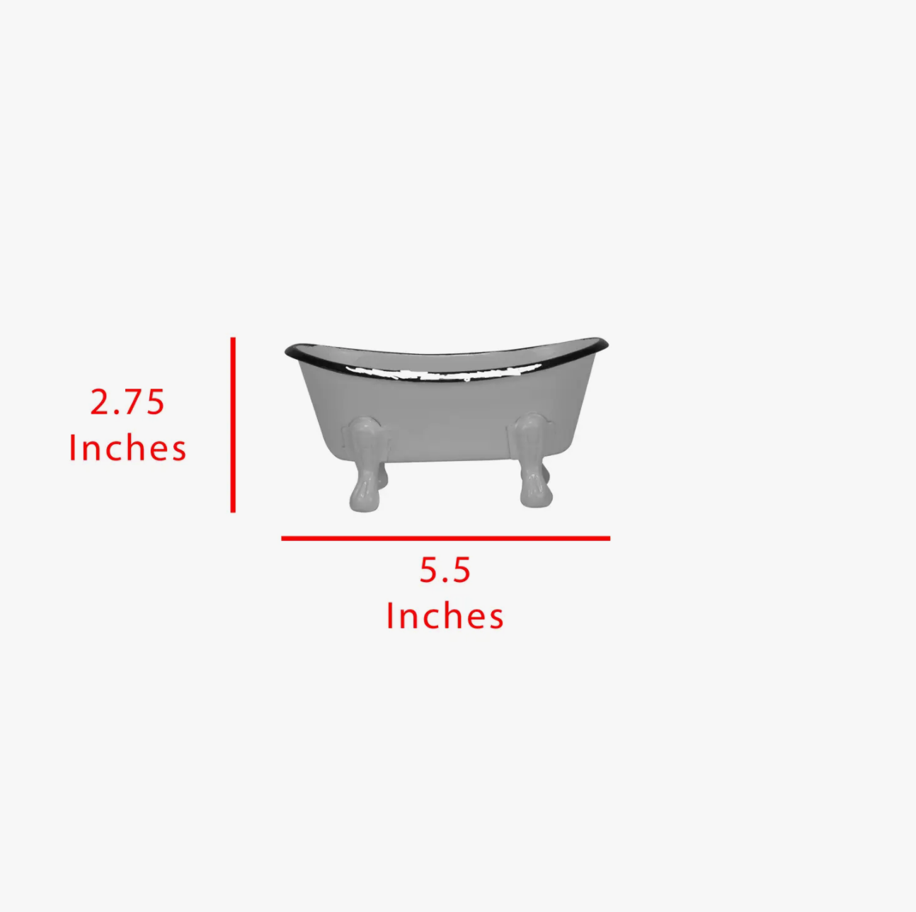 Distressed Mini Metal Tub Soap Holder/Planter