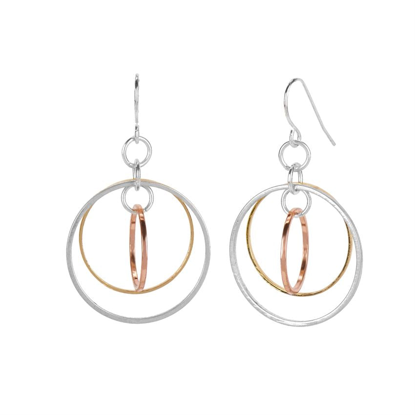 Whispers Mixed Metal Dangle Earrings