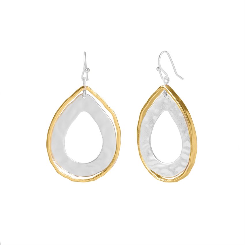 Whispers Mixed Metal Dangle Earrings