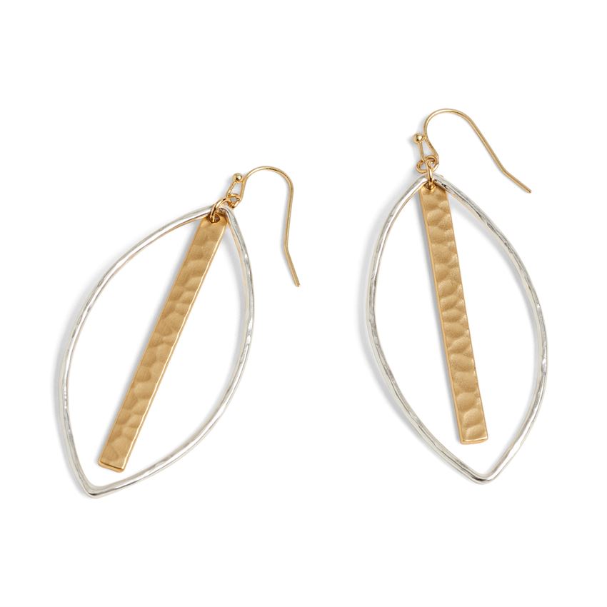 Whispers Mixed Metal Dangle Earrings