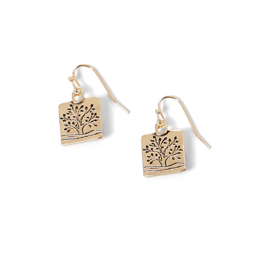 Whispers Gold Dangle Earrings