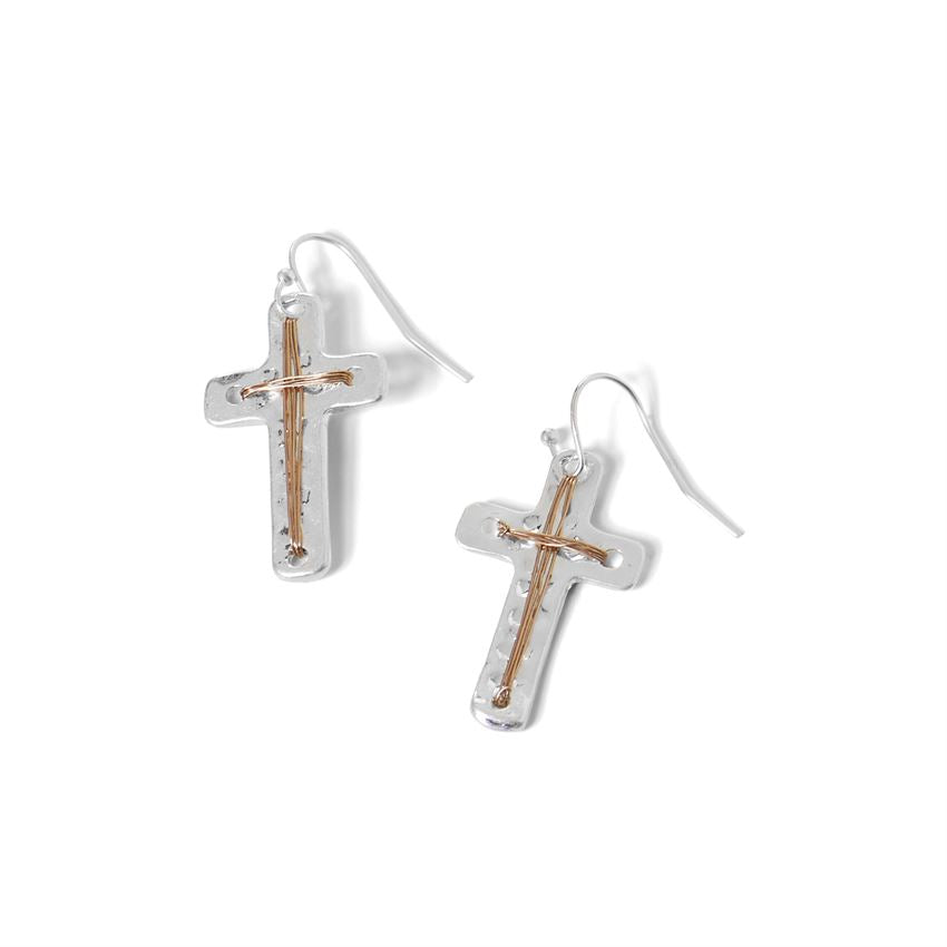 Whispers Mixed Metal Dangle Earrings