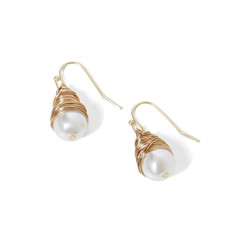 Whispers Gold Dangle Earrings