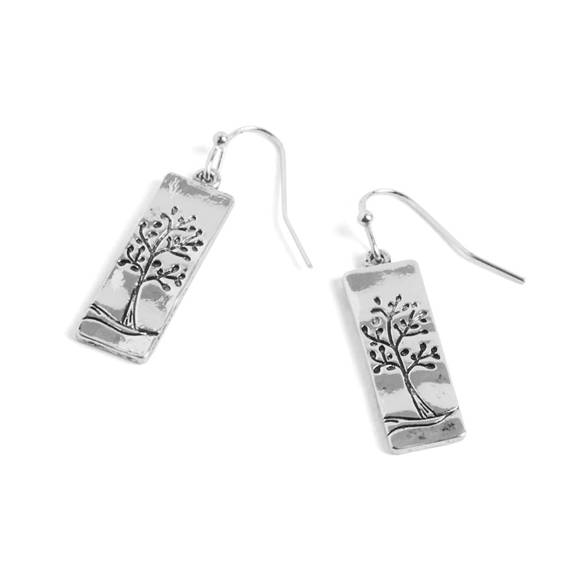 Whispers Silver Dangle Earrings