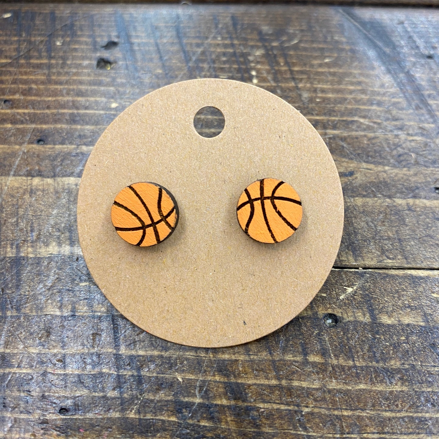 Wood Stud Earrings