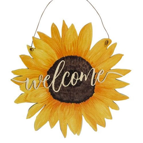 Small Hanging “Welcome” Sunflower