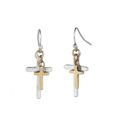 Whispers Mixed Metal Dangle Earrings