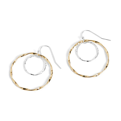 Whispers Mixed Metal Dangle Earrings